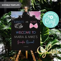 "* Size 18X24 Welcome Sign * Size 24X36 Welcome Sign MATCHING ITEMS: https://www.etsy.com/shop/glitterinvitescy?ref=simple-shop-header-name&listing_id=900142273&section_id=31731726 * FREE DEMO: Try before your buy! https://www.corjl.com/d/1081G2 * No waiting! You'll have access to your item right after purchasing. * No need to download any software. Personalize this item right in your browser. * Personalize using your computer, or make basic edits using your phone or mobile device * Easy to use