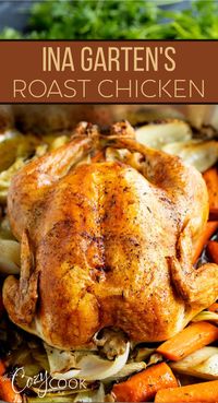 This Roast Chicken is perfection! Juicy on the inside, crispy on the outside, this whole turkey recipe is the ultimate Sunday dinner or holiday dinner! Plus, there's a delicious gravy recipe included.