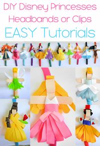 Disney Princesses out of ribbon for Headbands and or Clips Tutorials - Yes just YES!