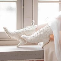 Victorian Era Wedding Boots, Ivory Bridal Boots, Vintage Bridal Shoes, Lace Wedding Shoes, Ivory Lac