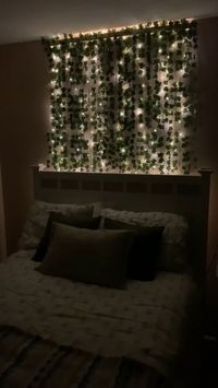 Transform your bedroom into a magical retreat with this enchanting DIY! ✨ Learn how to make a fairy light ivy backdrop for dreamy, whimsical vibes. Illuminate your space with a touch of nature and sparkle. ✨🛌 #DIYDecor #FairyLights #BedroomEnchantment