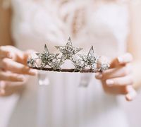 Live out your dreams of being a princess with a rhinestone tiara. #etsy #weddings