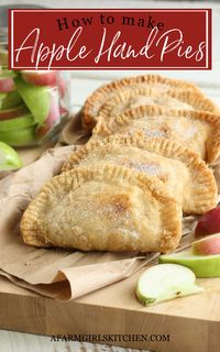 Apple Hand Pies with apple pie filling inside pie crust or biscuit dough. This apple pie recipe has homemade apple filling, hand pies can be frozen.