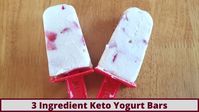 Easy 3 Ingredient Keto Frozen Yogurt Bars/Popsicles