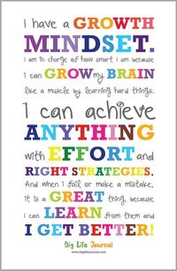 Growth Mindset Poster (hardcopy)