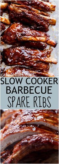 Slow Cooker Barbecue Ribs - Cafe Delites