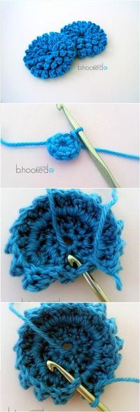 Blue Crochet Popcorn Stitch Flower - 31 Free Crochet Patterns That You will in Love with | 101 Crochet