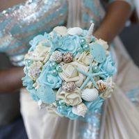 Seashell Bouquet for bride or Bridesmaids Beach by BouquetsByVera