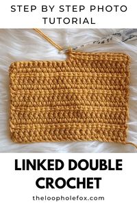 Love double crochets but want a fabric that doesn't have the gaps between stitches? You need the Linked Double Crochet stitch! This crochet tutorial includes how to work the Linked Double crochet and how to increase and decrease it! You'll have everything you need to work the Linked Double Crochet stitch with confidence using this crochet stitch tutorial.