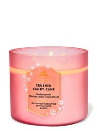 Crushed Candy Cane 3-Wick Candle - White Barn | Bath & Body Works