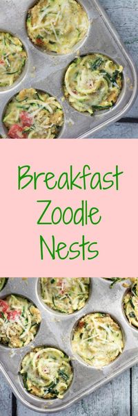 Zoodle Breakfast Nests #TheRecipeRedux |Krollskorner.com