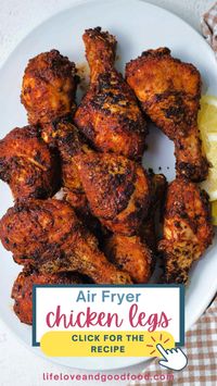 Juicy and tender with a crispy coating, these finger-lickin’ good air fryer chicken legs are every bit as delicious as fried chicken, and without all the fuss!