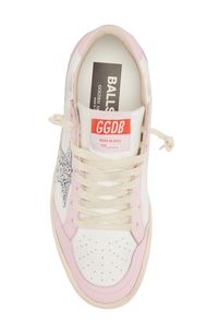 Inspired by '80s-era college basketball styles, this low-top with glittery accents is strategically scuffed to look like a winning pair from your varsity days. Lace-up style Removable insole Leather upper/leather and textile lining/rubber sole Made in Italy Women's Designer Shoes