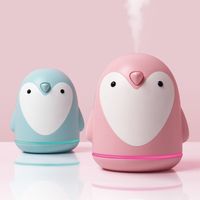 Cute usb colorful humidifier Material: ABS+PP+Silicone Size: 99*85*108mm Color: Blue, Pink Working voltage: DC5V Working current: 400mA Power: 2W Water storage capacity: 220ml Buy now this cute air Humidifier quiet and continuously operating this little cutie won't Interfere with Your work, Sleep, or drive. Can be used with water on it is on or essential oil. It will diffuse mist throughout your Living Space helping enhance the air moisture level helping your plants staying fresh. This little pe