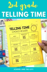 This is an editable choice board with differentiated activities focused on 2nd grade time standards: telling time to the nearest five minutes, understanding AM and PM, analog vs digital clocks. It is based on 2nd grade Common Core math standards, but you can edit to fit the needs of your classroom. 18 unique activities were designed to engage your students while also reinforcing content.