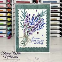 Painted Lavender bouquet card - Stamp with Nellie