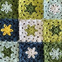 Karen on Instagram: "Okay, I know I’ve detoured again, but sometimes an idea insists! Do you see a star or a flower? #crochet #grannysquare"