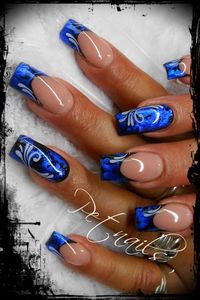 Blue Nail art ideas DIY colorful