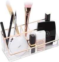 Amazon.com: Moosy Life Moonlight Rose Gold Acrylic Makeup Brushes Organizer ML02 : Beauty & Personal Care