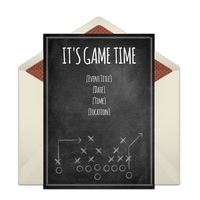 A great free Super Bowl party invitation featuring a chalkboard design. We love this for inviting friends to watch the Big Game in February! #sb50 #superbowl50