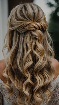 Chic Half Up Half Down Wedding Hairstyles: 15 Stunning Ideas for Your Big Day 41