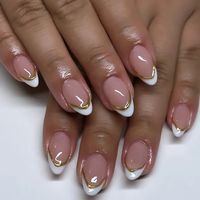 24Pcs 3D Gold Lines Nails Press Ons White French Fake Nails Short Almond Acrylic Artificial Nail Simple False Nails with Glue Feature1: Acrylic False Nails Feature2: Acrylic Nail Tips Feature3: False Nail Tips Feature4: nail supplies for professionals Feature5: fake nails press on Feature6: nail art Feature7: Nail Tips Feature8: nails set press on Feature9: Geometry Fake Nails Feature10: Long French Ballerina False Nails Feature11: Ballerina False Nails Feature12: Acrylic False Nails Brand Name: Qsezeny Model Number: none Size: M Quantity: 24pcs/box Item Type: False Nail Material: Acrylic Size: none Application: Finger Hign-concerned Chemical: none Number of Pieces: COMBO Nail Length: as shown