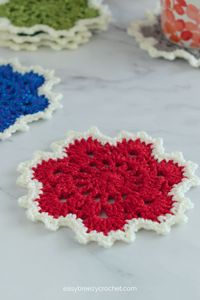 Easy Christmas Coasters To Crochet | Easy Breezy Crochet