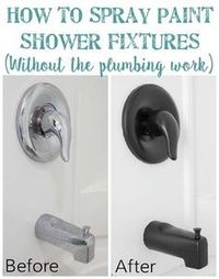 How to Spray Paint Shower Fixtures (without the plumbing work) | Bless'er House