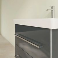 Villeroy and Boch Avento Crystal Grey 600mm Wall Hung 2-Drawer Vanity Unit