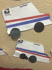 Mail truck craft for community helper week