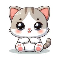 Vector cute little happy cat cartoon vec... | Premium Vector #Freepik #vector