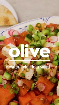 The combination of fresh-tasting ingredients and big flavours make this watermelon and feta salad with pomegranate dressing a winner. We love the salty feta with fresh, juicy watermelon. Plus, its super-quick, easy, and under 500 calories.