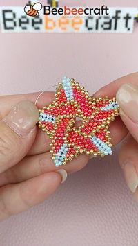 #Beebeecraft Seed Beaded #Star #Pendant. Love or not?😛