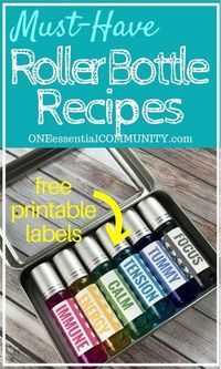 Roller Bottle Recipes & Free Printable Labels