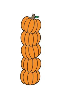 Stacked Pumpkin SVG Cute Pumpkins Halloween Decor | Etsy