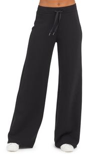 These throw-on-and-go pants is made from spacer fabric that's engineered with a cushiony feel that's as light as air. 30" inseam, 26" leg opening, 12" front rise, 15" back rise (size medium) Elastic/drawstring waist 47% modal, 46% polyester, 7% elastane Machine wash, tumble dry Imported