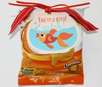 Goldfish Snacks Valentine Printable Tag.