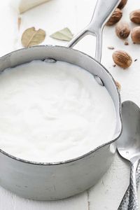 This delicious classic French Bechamel is a creamy thick sauce with savory flavors that's perfect for sauces and pasta dishes. 