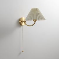 This beautiful Pleated Wall Lamp is a luxurious addition to any space, with its graceful curved arms and minimalist details. The White pleated lampshade adds a polished and sophisticated touch to the lamp's overall aesthetic, creating an exquisite look that will upgrade any environment. What does it mean to set of 2?It simply means that there are two lights, each with the separate quantity indicated, in the order & packaged together. If you have any questions about our products, please contact u