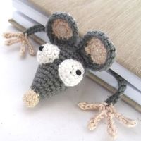 Amigurumi Crochet Rat Bookmark Featured Image