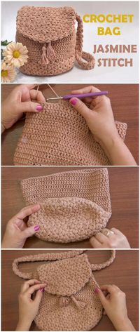 Crochet Bag Jasmine Stitch Free Pattern [Video]