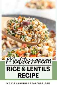 This 30-minute vegan Mediterranean rice and lentils recipe is made with cooked rice, canned lentils and za’atar seasoning for a quick, easy and flavourful dish.