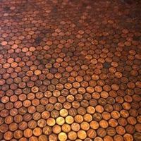 Cheap Flooring Ideas - DIY Penny Floor