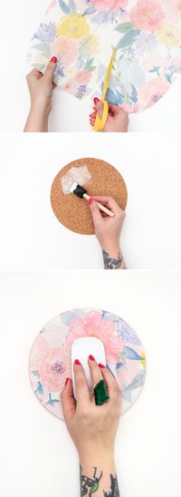 DIY mousepad | dorm decor | dorm DIY | easy DIY | crafts | college | desk | cute desk ideas | 14 Cheap But Cute Dorm Room DIYs