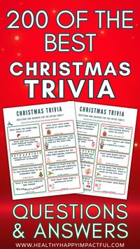 You'll love this Christmas trivia game of questions and answers for kids and adults. Comes with free printable Christmas trivia cards! Test your holiday knowledge with easy, hard, and interesting Christmas trivia quiz questions about food, Santa, and more! Great for family! #Christmastrivianight