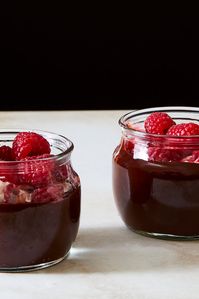 Chocolate Pudding With Raspberry Cream Recipe - NYT Cooking