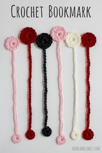 We have a book-tastic pattern for our Crochet-A-Day series. We're stitching up a few Crochet Bookmarks to help save our spots in our favorite books.