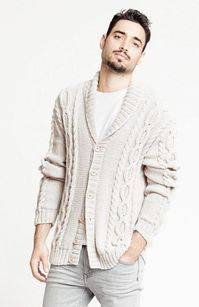 8 Free Men's Shawl Collar Sweater Knitting Patterns