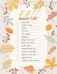 fall bucket list to complete with friends or family or your bf/gf