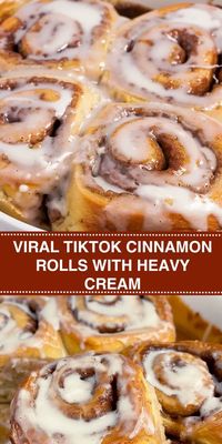 Make the Viral TikTok Cinnamon Rolls with Heavy Cream! Discover how to create the ultimate moist and delicious cinnamon rolls with this simple recipe. Using store-bought cinnamon rolls, heavy cream, butter, and brown sugar, these rolls are perfect for a quick breakfast or a special brunch treat. Learn the step-by-step process to achieve gooey, caramelized perfection in every bite.